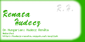 renata hudecz business card