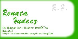 renata hudecz business card
